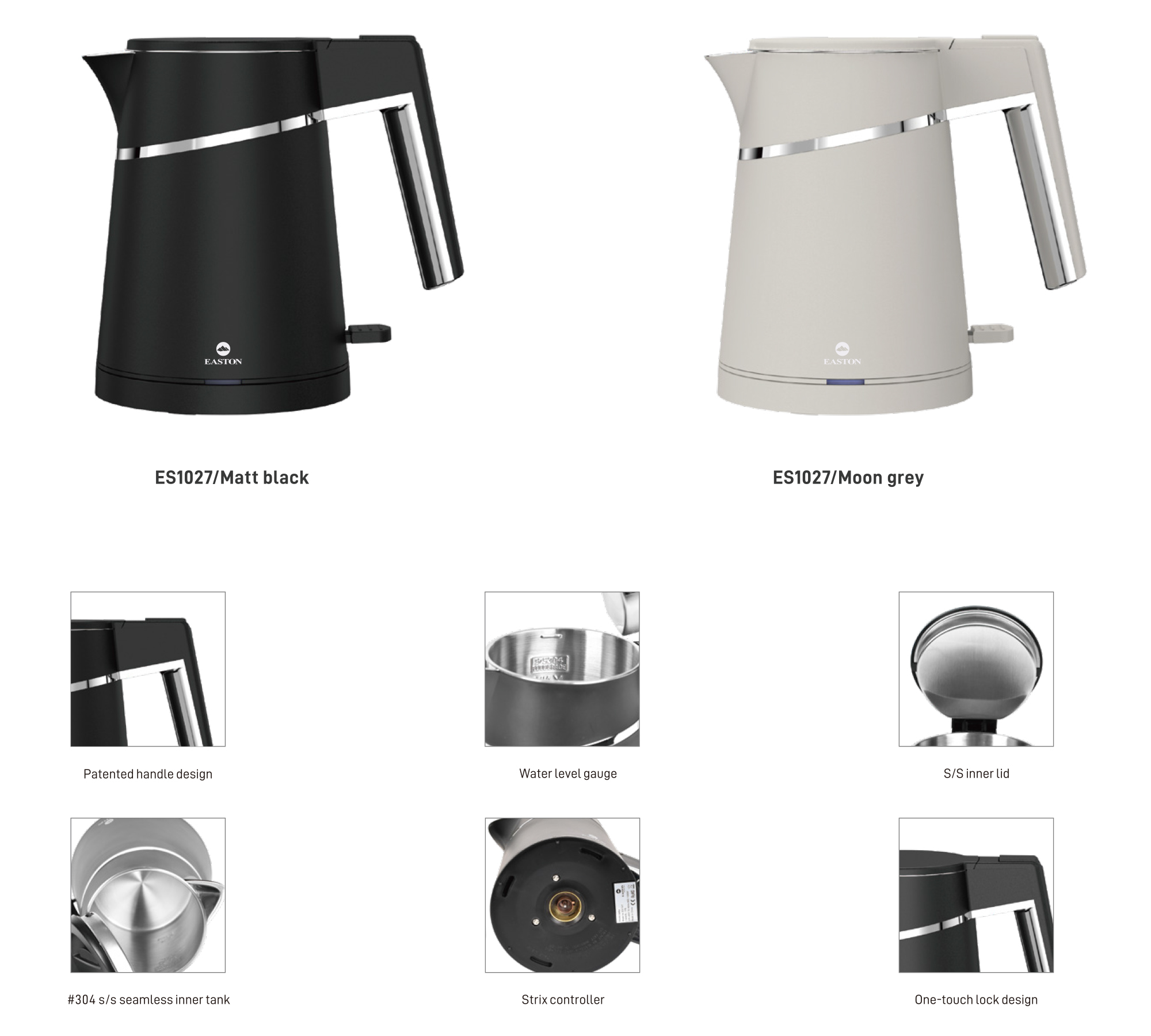 ES1027/Matt black ,ES1027/Moon grey