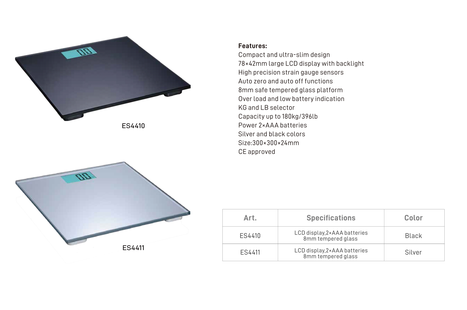 ES4410 Black ,ES4411Silver